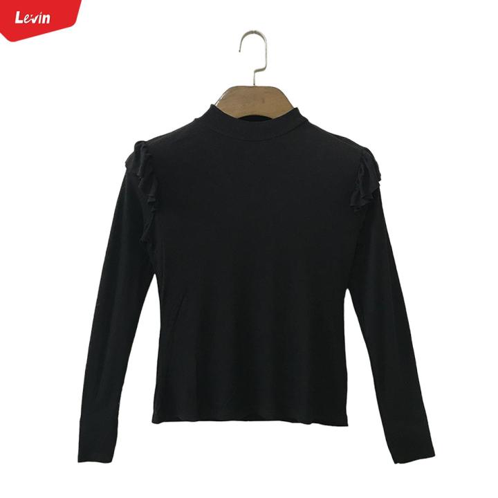 Girls%20Ribbed%20Ruffle%20Trim%20Shoulder%20Mock%20Neck%20Tops%20From%20Levin%20-%20Image%206