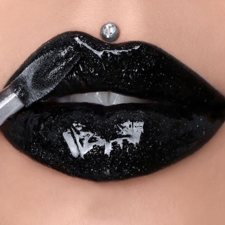 3Pcs/Set Diamond Glitter Liquid Lipstick Set Waterproof Long Lasting Red Black Lips Halloween Shimmer Lip Makeup Cosmetics