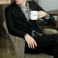 S-4XL Blazer Masculino Fashion Men Blazer Hombre Coat Slim Suit Korean Style Black Casual Business Daily Jacket пиджак Blazers. 
