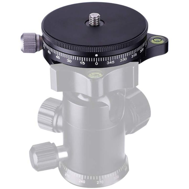 2X%20Camera%20Pan%20Base%20with%20Style%20Plate,%200.95cm%20Screw%20Aluminum%20Panoramic%20Ball%20Tripod%20Head%20with%20Bubble%20Level%20-%20Image%203