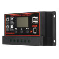 10A-60A MPPT 12V/24V Solar Charger Controller USB Dual Solar Panel Regulator - solar charge controller.