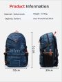 Volunteer Backpacks for Men 2023 Letter Printed Fashion Commuter Light Weight Versatile Oxford Cloth Shoulders Bag 1518-03A.