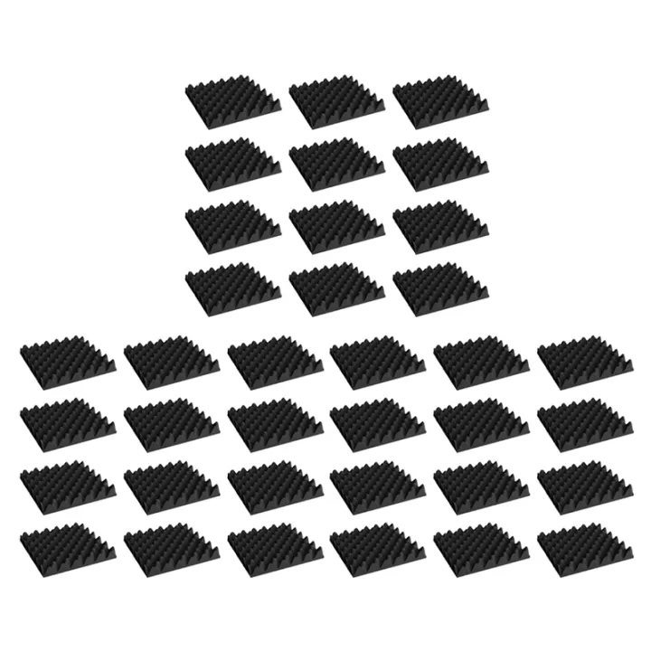 36 Pack Self Adhesive Acoustic Foam Panels Fireproof Soundproofing ...