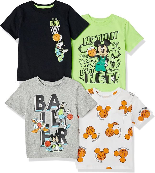Amazon Essentials Disney | Marvel | Star Wars | Boys and Toddlers' Short-Sleeve T-Shirts (Previously Spotted Zebra)