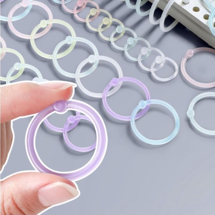 10/15/32pcs Stationery Multi-Function Scrapbooking Notebook Book Binder Hoops School Office Supplies Binding Supplies Paper Binder Ring Loose Leaf Ring DIY Binder Ring Circle Ring