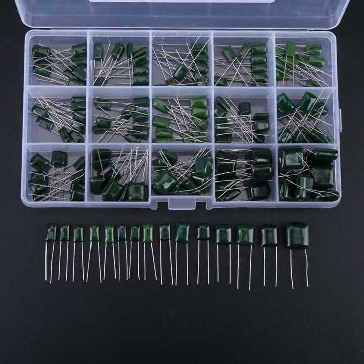 150pcs%20100V%2015%20Value%200.33nF-470nF%20Polyester%20Film%20Capacitors%20Assortment%20Kit%20Box.%20-%20Image%202