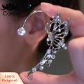 Carat Ear Bone Clip Lustrous Butterfly Inlaid Rhinestone Wrap Around Ear Earrings. 