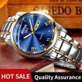 [Stock Delivery] Relo for Man Gold Swiss Automatic Movement Luxury Business Watch Men's Double Calendar Luminous Waterproof Watch. 