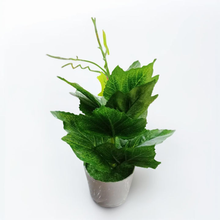 Artificial Bonsai Tree with Pot, 9.8 Inch Plastic Home Decoration Flower, Non-Toxic, Durable