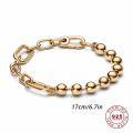 925 Sterling Silver Chain Bracelet For Original Pandora Me Charm DIY For Women Fashion Jewelry ME Link Bracelets Simple Making.