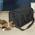 Cat Carrier Bag Outdoor Kitten Carrier Shoulder Bag Pet Travel Bag 45x30x30cm for Dogs and Black.