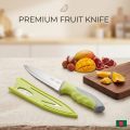 Ultra-Sharp Stainless Steel Fruit Knife with Protective Sheath - Perfect Slicing & Paring Gadget for Kitchen. 