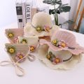 FEEDDI New infant girl cap beach cap cap beach straw hat cap baby baby shading summer fisherman cap. 