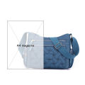 New Women's Crossbody Bag Nylon Contrast Shoulder Bag Woven Large Capacity Multi-layer Simple Middle-Aged Mom Bag. 