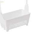 Hanging Basket Bin Multifunctional Wall Mounted Space Saving Double Hook Storage Organizer Rack for Wash kitchen Toiletries Bathroom.