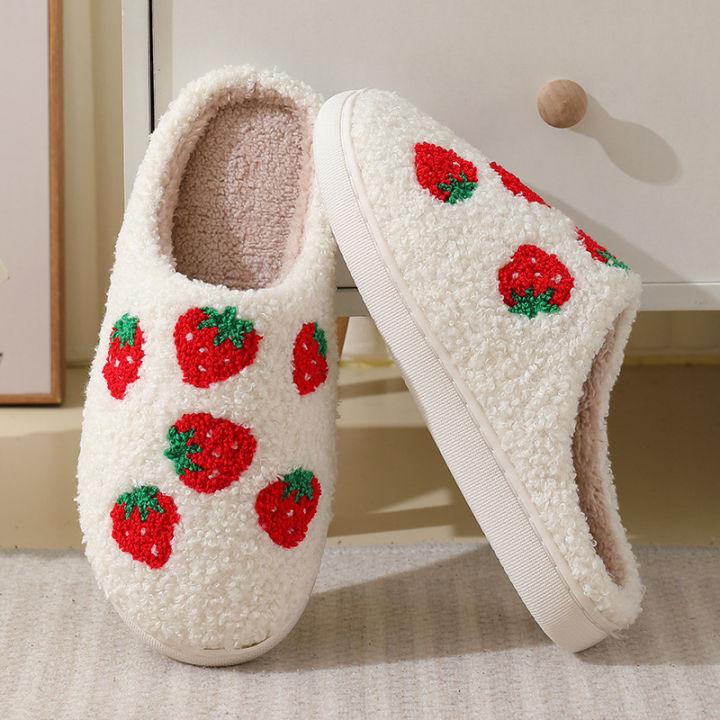 Warm Winter House Slippers Short Plush for Girl Women Cute Fluffy