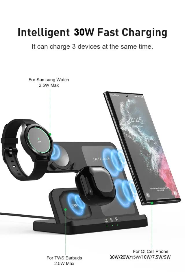 in Wireless Charger Stand for Samsung Galaxy S23 S22 21 Ultra