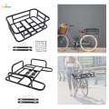 Bike Rear Basket Iron Luggage Rack Heavy Duty Rear Cargo Rack Panniers for Mountain A.
