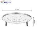 Stackable Food Steaming Rack Versatile Stainless Steel Steamer Rack for Cooking Vegetables Dumplings Fish Stackable V-shaped Stand Kitchen Tool for Cuisine Food Steamer Basket with Removable Stand. 