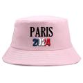 Summer Paris 2024 Reversible Bucket Hat Unisex Adult Cotton Fisherman Cap Woman Man Cool Cotton Bob Hat Teen Solid Sun Cap.