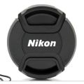 Center-Pinch Snap-On Front Lens Cap Cover For Nikon DSLR Camera Filters Filter 52mm/55mm/58mm/62mm/67mm/72mm/77mm/82. 