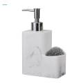 350ml Dish Soap Dispenser Pump Bottle Organizer Holder with Storage Compartment Marble Surface Refillable for. 