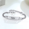 Alien Personalize Baby Name Bracelets Non Allergy Stainless Steel Infant Baptism Bangle Jewelry Custom Boy Girl Family Love Gifts. 