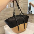 Large Capacity Beach Shopping Bags Luxury Designer Rattan Woven Shoulder Bag Women Handmade Straw Handbags Summer Travel Bag. 