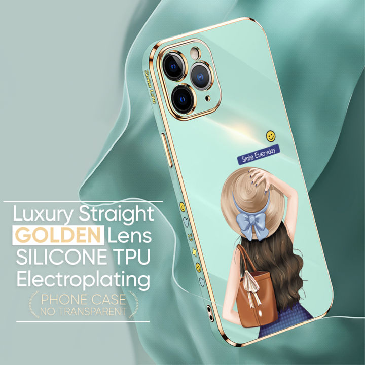 Jizetin%20(Free%20Lanyard)%20for%20OPPO%20A16%20Back%20Cover%20Girl%20In%20Hat%20Luxury%206D%20Plating%20Case%20Side%20Pattern%20Soft%20Silicone%20Square%20Mobile%20Phone%20Cases%20-%20Image%204