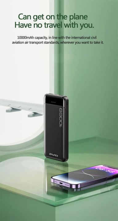 Awei%20P37K%202.1A%20Fast%20Charging%20Portable%2010000mAh%20Power%20Bank%20-%20Black%20-%20Image%205