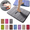 New Bath Mat Coral Velvet Floormat Resistant Memory Foam Toilet Floor Spa Non-Slip Rug Kitchen Entrance Door Mat Bathroom Mats. 