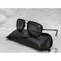 Full Black Edge Lacostee Single Metal Frame Sunglasses. 