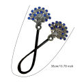 Peacock Rhinestone Hair Bun Maker Colourful Fashion Lazy Hair Curler Elegant U Shape Twister Curler Women Hair Accessories Headband Roller Hair Curler Donut Bun Maker Lazy Hairpin Hair Bow Twisted Korean Style Accessories Tool Women's Style.