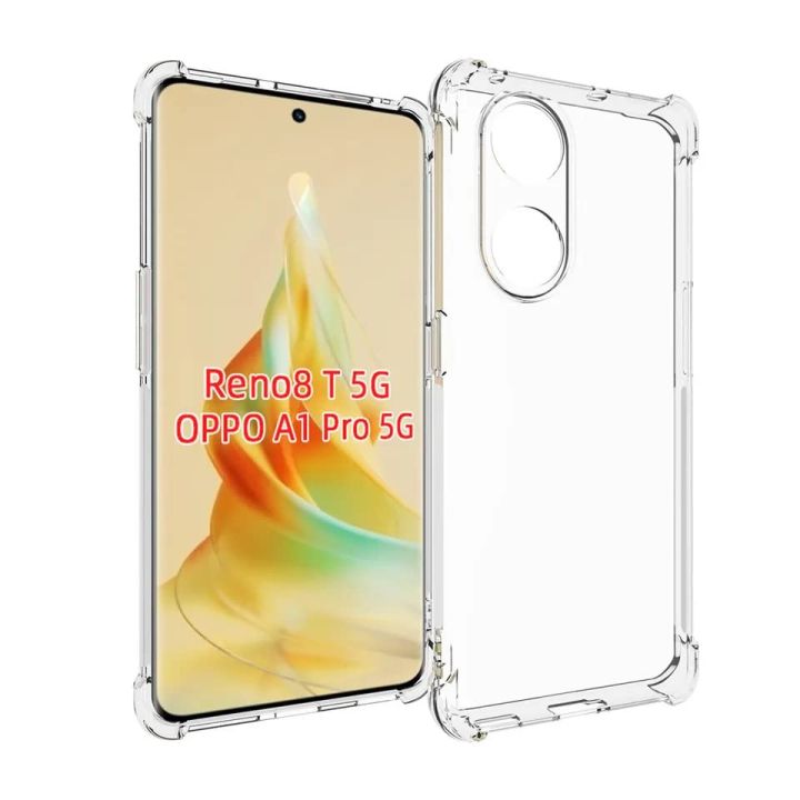 Oppo Reno 8T 5G/A1 Pro 5G Premium Silicone Case Crystal Clear Soft TPU Ultra-Thin Transparent Flexible Protective Mobile Phone Back Cover