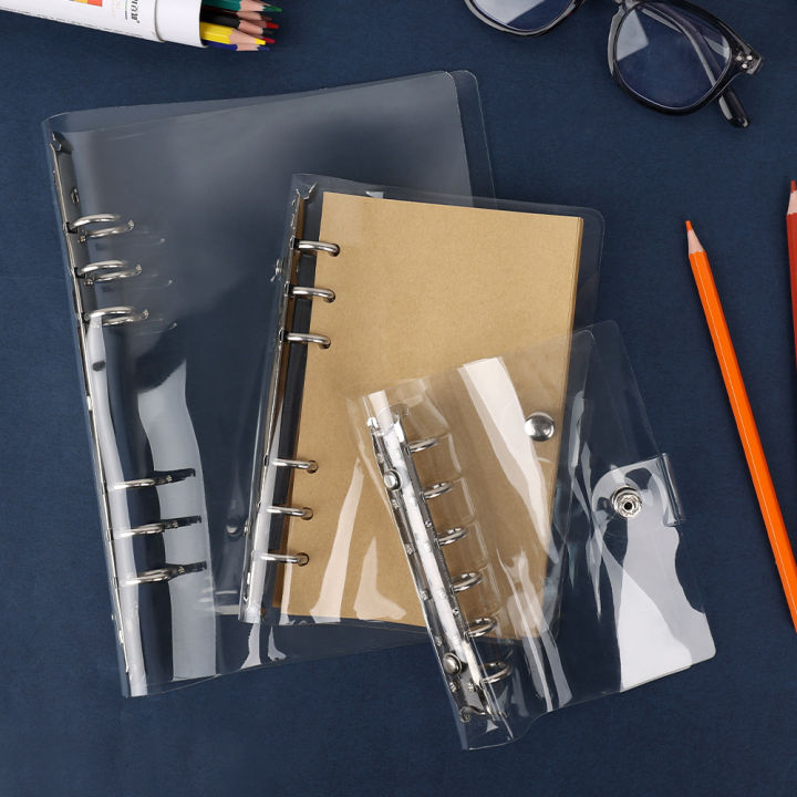 A5/A6/A7%20Transparent%20PVC%20Clip%20File%20Folder%20Notebook%20Loose%20Leaf%20Ring%20Binder%20Planner%20Agenda%20School%20Office%20Supplies%201Pcs%20-%20Image%202
