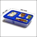 Plastic Jaime Lunch Box 4 Compartment - Food Grade Plastic Safe and Durable Heat Resistan Lunch Storage Container Box, BPA Free. 