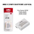 Canon DSLR Camera Battery LP-E8 For Canon EOS 600D 650D 700D 550D Kiss X7 with high-capacity rechargeable lithium-ion Battery. 