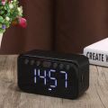 Bluetooth 5.0 Alarm Clock Speaker Digital LED LCD Display Wireless Mirror Speaker for Home Outdoors. 