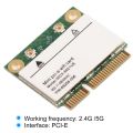 Dual Band 2.4G/5Ghz Network Card 433Mbps WIFI Mini PCI‑E Wireless Card.
