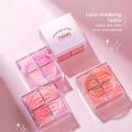 Latei Posies 4 Square Grid Face Blusher Vibrant Orange Makeup Blush Palette Cheek Contour Blush Powder Korean Makeup Rare Beauty 화장품. 