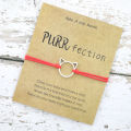 【Beiver Jewelry Store  】Animal Cat Charm Bracelet for Men Best Wishes Cat Jewelry Adjustable PURRfection Cat Gift with Card. 