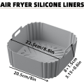 2PCS Silicone Air Fryer Liners for Air Fryer Pro XL AF141 AF140 AF181 Square Air Fryer Liners Reusable Basket B.