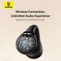 Baseus Open Ear Bass 15 Clip Open-Ear TWS Earbuds Earphone Clip-Ons Bluetooth Wireless Sports Headphones Ultra Lightweight Long Battery Low Latency with 3dB 2-mic ENC. 