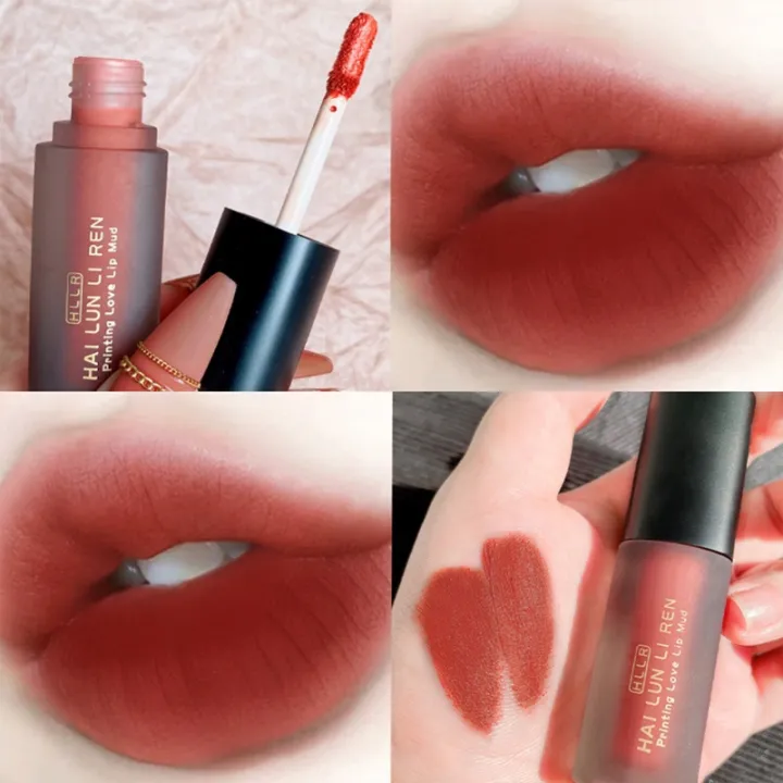 HAI%20LUN%20LI%20REN%20Velvet%20Matte%20Lip%20Tint%20Long-lasting%20Waterproof%20Silky%20Texture%20Lip%20Stick%20Red%20Brown%20Liquid%20Lipstick%20Lip%20Makeup%20Cosmetics%20-%20Image%206