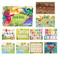 Baby Montessori Busy Book Board Kid Early Learning Cognitive Puzzle Children Paste Book Educationa Toys Sticker Quiet Book. 