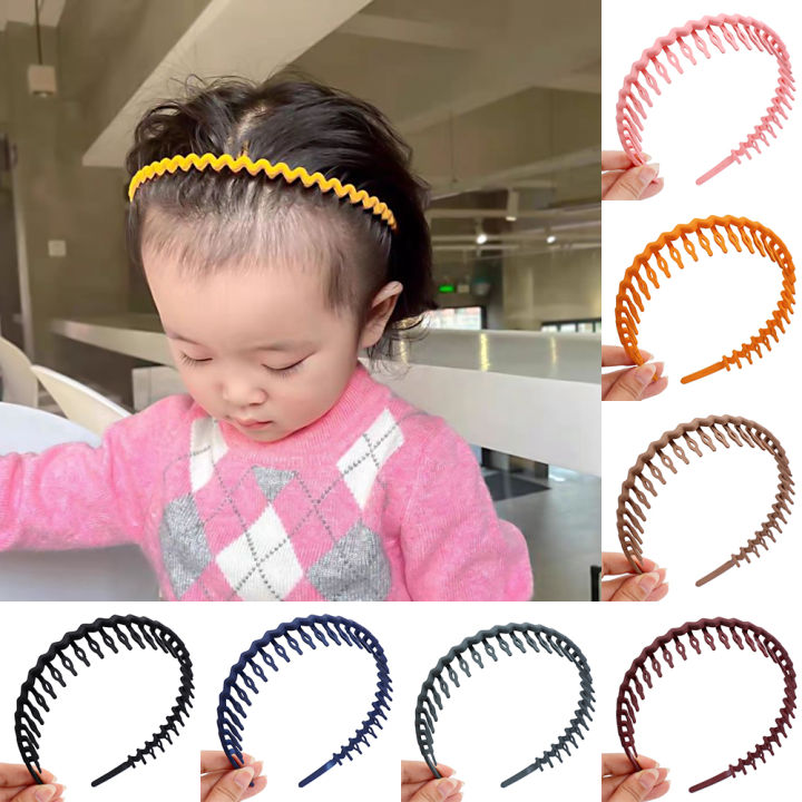 Fashion Simple Wave Headbands For Women Frosted Solid Color