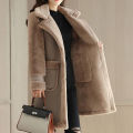 2024 Winter Velvet Suede Jacket Women Thick Parka Coat Long Jackets Vintage Casual Clothes Women Plus Velvet Thick Outwear 6XL. 