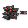 2-WAY Speaker Terminal Block 2 Way Connector Vertical Amplifier PCB Mount 2 Positions Jointing Clamp Test Clip Stereo Strip Shape Push Release Plate 1 Black 1 Red Terminal For Amplifier .