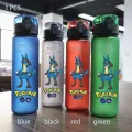Pokemon Water Bottle 560ML Pikachu Eevee Portable Plastic Water Glass Pokemon Adult Kid High Capacity Sports Anime Water Cup. 