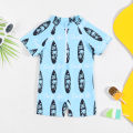Children's swimsuits, boys' one-piece swimsuits, zippers, short-sleeved shorts, boxer cross-border supply, small crabs, children's swimsuits. 